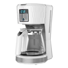 Home And Commercial 12-Cup Programmable Coffee Maker (Main Material: Plastic, Color: Honeycomb White)