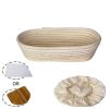 12-inch Oval Banneton Bread Proofing Baskets | With Dough Scraper and Liner