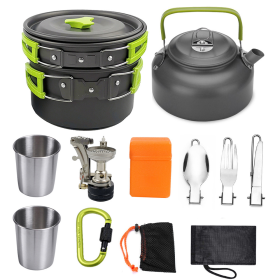 Portable Folding Cookware Set For Outdoor Barbecue Camping Trip Cookware (Style: C-G, Color: As pic show)