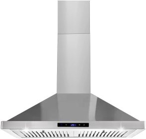 30 inch Range Hood 700CFM Wall Mount Stainless Steel Touch Control 3-speed Stove Vent (Color: Silver)