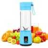 Portable blender, smoothie juicer cup-3D six blades, 13 ounces fruit blender, with 2000mAh USB rechargeable battery, ice tray, detachable cup