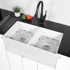 Lordear Framhouse Kitchen Sink White Fireclay Apron Front Sink