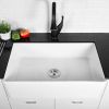 Lordear Framhouse Kitchen Sink White Fireclay Apron Front Sink