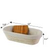 12-inch Oval Banneton Bread Proofing Baskets | With Dough Scraper and Liner