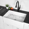 Lordear Framhouse Kitchen Sink White Fireclay Apron Front Sink