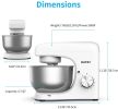 KUPPET Stand Mixer, 8-Speed Tilt-Head Electric Food Stand Mixer with Dough Hook, Wire Whip & Beater, Pouring Shield, 4.7QT Stainless Steel Bowl RT