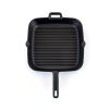 Elegant Hosehold Kitchen Square Enamel Cast Iron Grill Pan