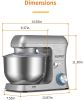 Stand Mixer, KUPPET Stainless Steel Mixer 6.5-QT, kitchen Mixer 6-Speeds Tilt-Head Food Mixer with Dough Hook, Wire Whip & Flat Beater, Splash Guard f