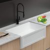 Lordear Framhouse Kitchen Sink White Fireclay Apron Front Sink