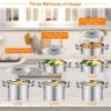 Daily Delicacies Pot 304 Stainless Steel  3-Tier Steamer Pot