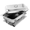 9 Quart 2 Packs Chafing Dish Chafer Dishes Buffet Set Stainless Steel Rectangular Chafing Dish Set