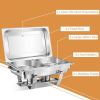 9 Quart 2 Packs Chafing Dish Chafer Dishes Buffet Set Stainless Steel Rectangular Chafing Dish Set