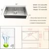 Lordear Undermount  Stainless Steel Kitchen Sink Ledge Workstation Deep Single Bowl 16 Gauge Kitchen Sink Basin