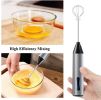 USB rechargeable electric milk beater stainless steel home egg beater coffee beater milk bubbler