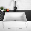 Lordear Framhouse Kitchen Sink White Fireclay Apron Front Sink