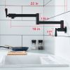 2-Handle Folding Arms 360Â°  Rotatable Joints Commercial Kitchen Faucet