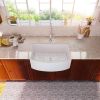 Lordear Framhouse Kitchen Sink White Fireclay Apron Front Sink