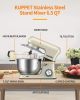 Stand Mixer, KUPPET Stainless Steel Mixer 6.5-QT, kitchen Mixer 6-Speeds Tilt-Head Food Mixer with Dough Hook, Wire Whip & Flat Beater, Splash Guard f