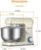 Stand Mixer, KUPPET Stainless Steel Mixer 6.5-QT, kitchen Mixer 6-Speeds Tilt-Head Food Mixer with Dough Hook, Wire Whip & Flat Beater, Splash Guard f