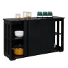 Double Sliding Door Sideboard Porch Cabinet --YS