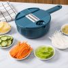 1pc Multifunctional Vegetable Cutter; Potato Shredded Grater; 3 Blades Or 6 Blades For Choose 11in*7.2in