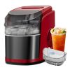 Commerial Bar Countertop Ice Maker W/ Self-Cleaning And Flip Lid