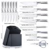 Commercial Home Kitchen Knife Sets 15 Piece With Block Chef Knives Hollow Handle Cutlery Set Etc