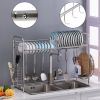 Stainless Steel Single Layer, Inner Length 90cm Kitchen Bowl Rack Shelf